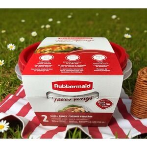 Rubbermaid Take Alongs Small Bowls 2 Count‎ 3.2 Cups Round Storage Containers